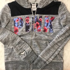 Pink Victoria’s Secret zip up hoodie